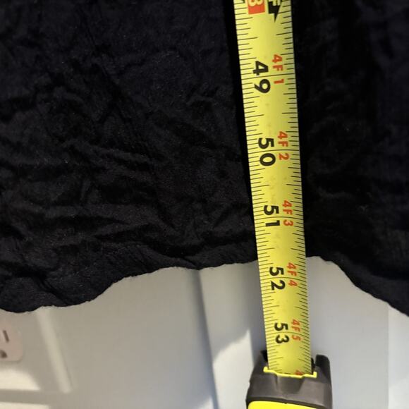 Magic Dress Womens Free Size Black Floral Embroidered Maxi Boho India Crinkle - Picture 8 of 11